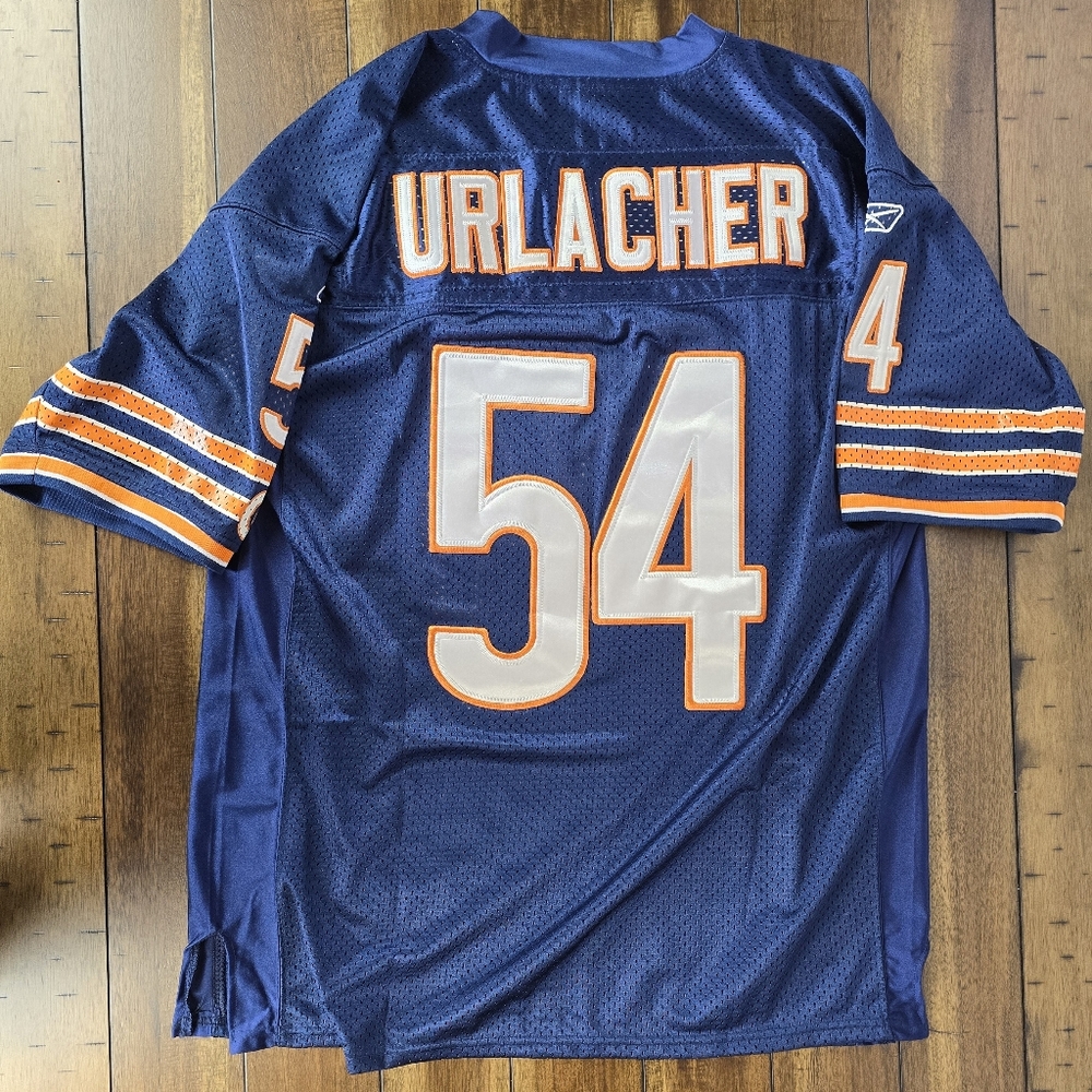Chicago Bears Brian Urlacher #54 On The Field Captain Vintage Jersey – Size 50